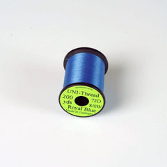 Hareline Dubbin Uni-Thread 8/0 Royal Blue spool for strong, flat-wrapping on flies.