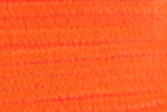 Hareline Dubbing Chenille in fluorescent fire orange adds buggy realism for streamers and nymphs