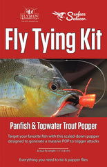 Hareline Flymen Panfish Topwater Popper tying kit for beginners, complete project.
