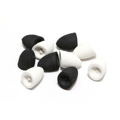 Hareline foam cupped faced popper head in white large for customizable topwater action