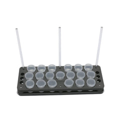 Hareline Foamanizer 12-inch module front view showing organized tube storage.