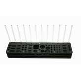 Hareline Foamanizer spool organization keeps spools neatly stored on the module.