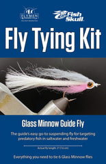 Hareline Glass Minnow Guide Fly Tying Kit for beginners with complete instructions and materials.
