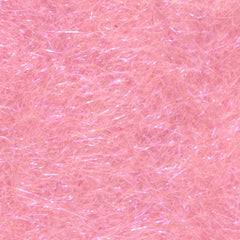 Hareline Ice Dub 289 UV Pink-foil sparkle closeup shows versatile dubbing for creative patterns.