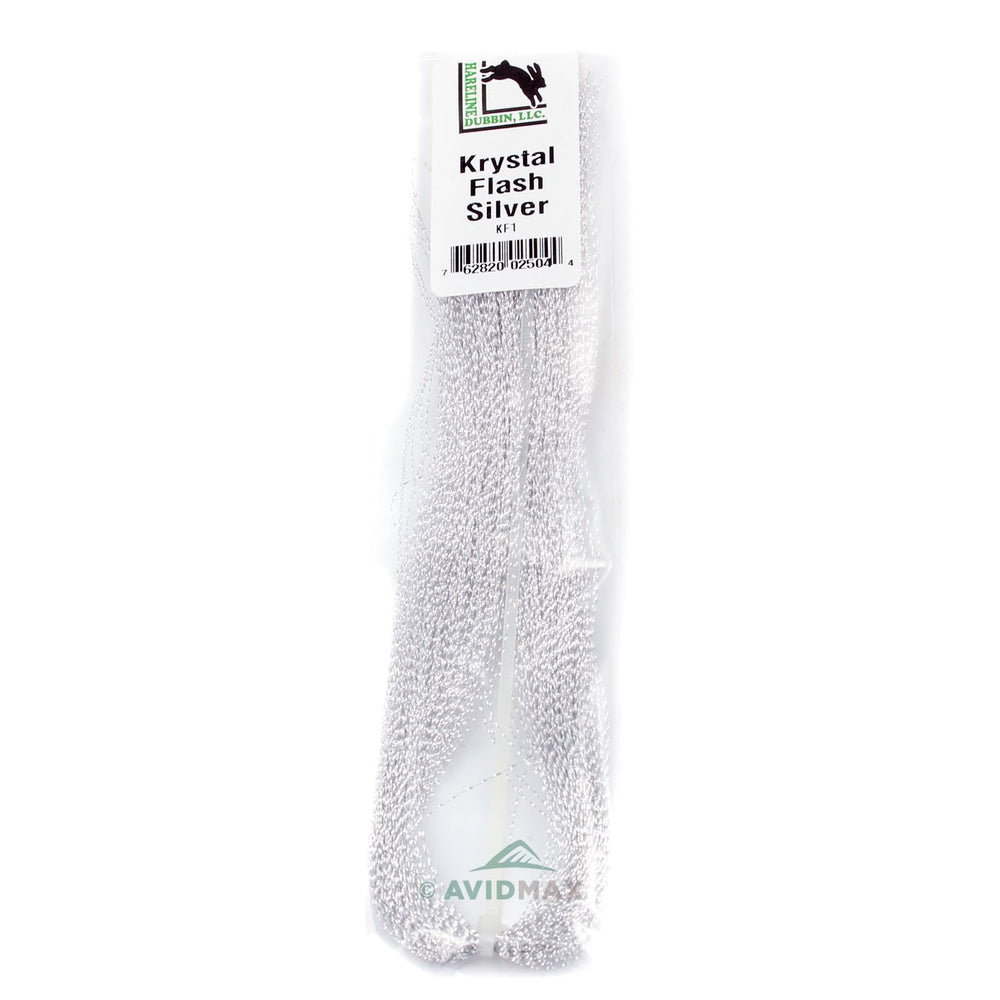 Hareline Krystal Flash Silver adds subtle flash to attractor fly patterns
