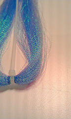 Hareline Krystal Flash Smolt Blue bead-detail highlights bead color variety.
