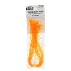 Hareline Small Life-Flex orange legs close-up, add natural movement to nymphs and small streamers