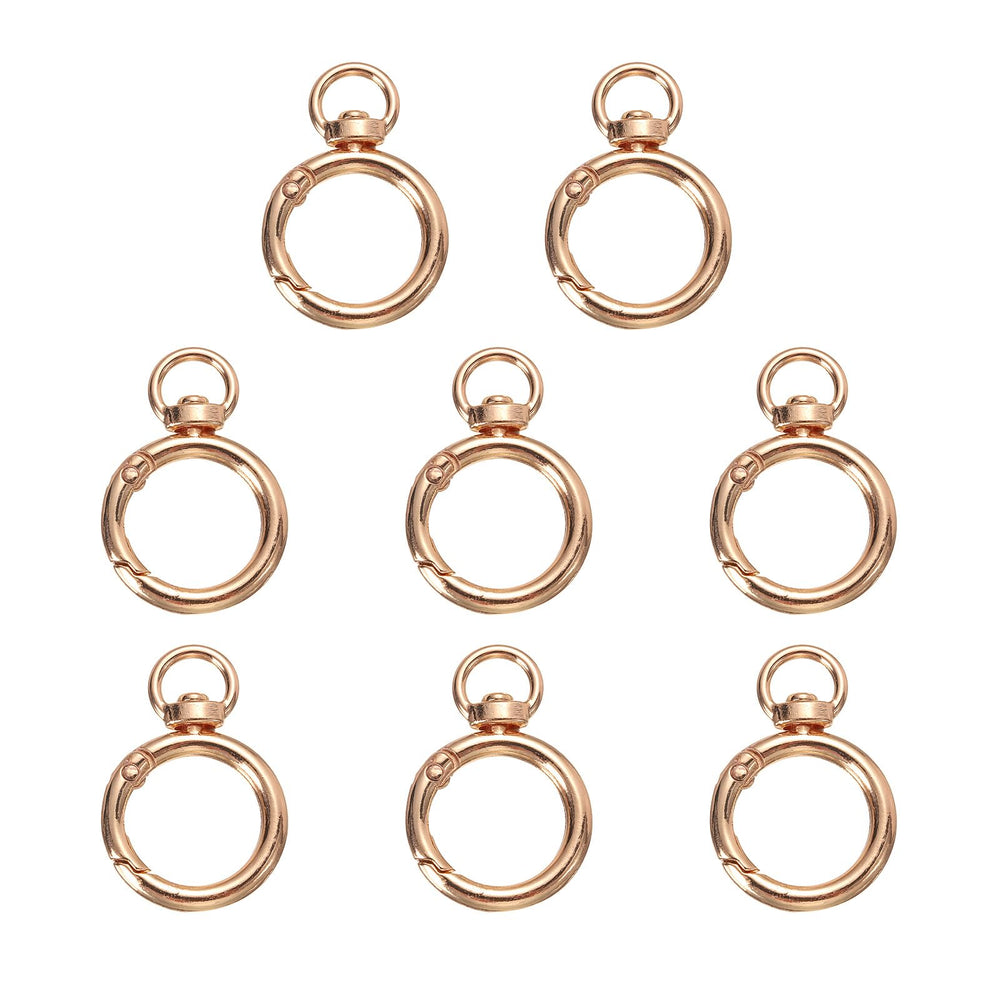 HARFINGTON spring O-ring clip in gold finish for everyday keys and bags