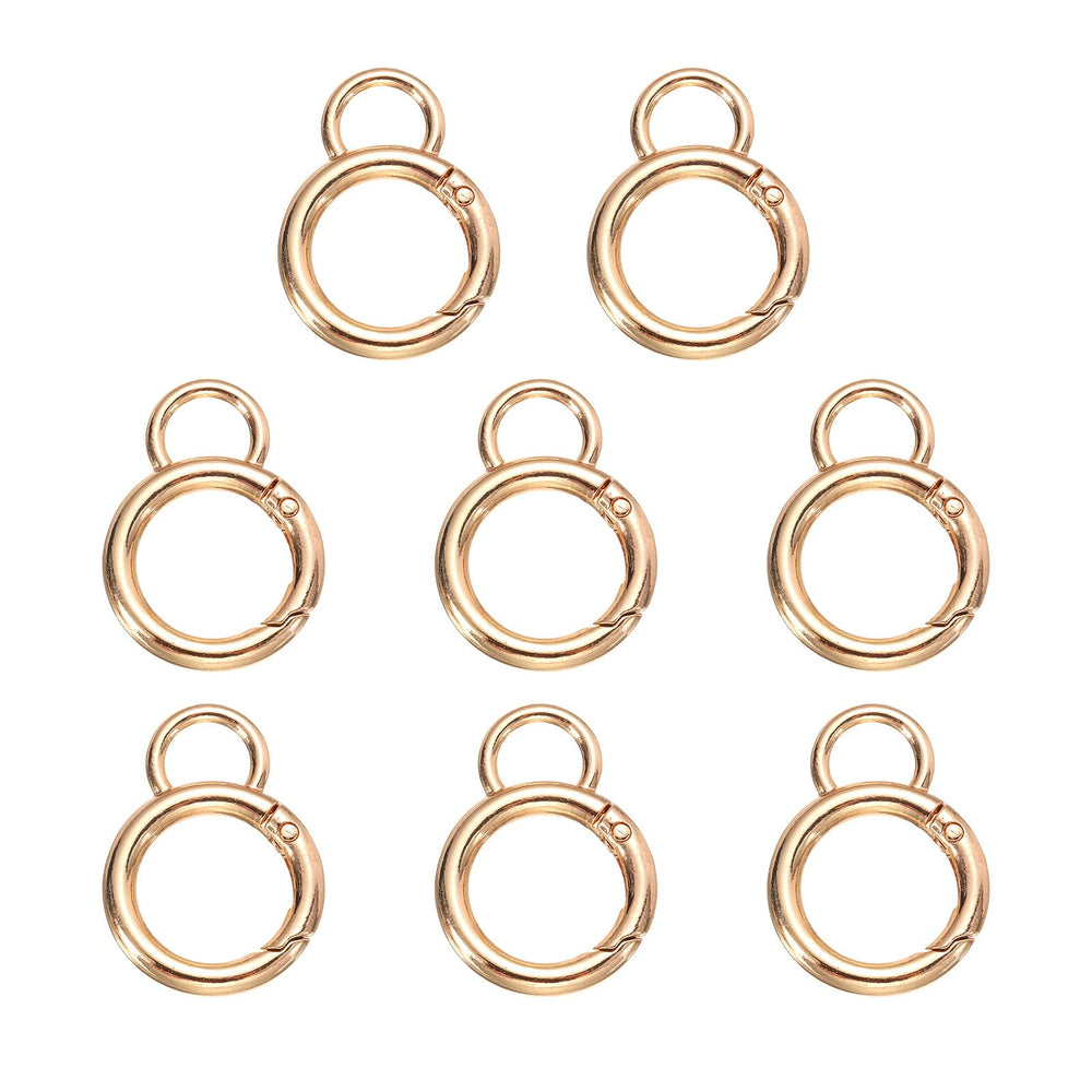 HARFINGTON gold spring O-ring clip on a keyring for secure everyday use.