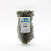 Harmony House broccoli flowerets in a zip pouch for a healthy snack