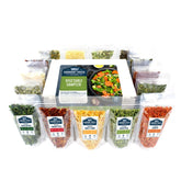 Harmony House Dehydrated Vegetable Sampler front packaging for a convenient pantry staple.