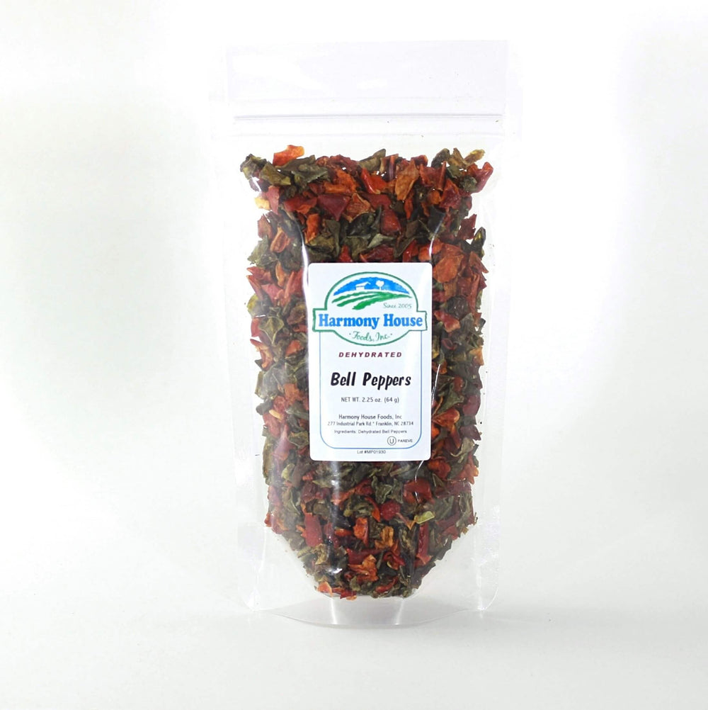 Harmony House peppers in a pouch ready for versatile cooking
