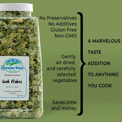 Harmony House leek flakes pot-soup mix for cozy meals.