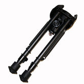 Harris Engineering LM-1A2 BR bipod on a bench offers stable precision support.
