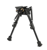 Harris Engineering S-BR hinged base bipod assembled for stable shooting support