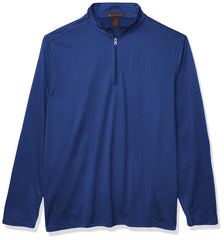 Harriton Advantage quarter-zip front view showing snag protection for daily layering.