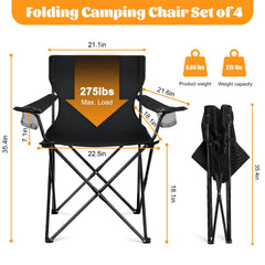 HaSteeL camping chairs cup holders keep drinks within reach at outdoor events.