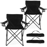 HaSteeL foldable camping chair set 2 front view for comfortable outdoor seating.