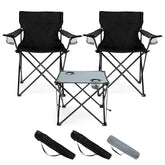 HaSteeL folding chair front view emphasizes sturdy steel frame for comfortable outdoor seating