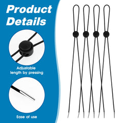 Elastic hat strap clips with metal buckle for secure fit