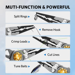 Crimping slots for weights and leaders on Hathever pliers