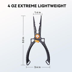 Ergonomic CNC-machined handle with finger grooves on Hathever pliers