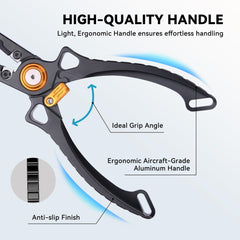 Close-up of aircraft-grade 6061 aluminum handle