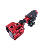 HATSEN 558 holographic sight with G33 magnifier on 20mm rail for rapid target acquisition