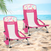 HAUSHOF high-back beach chair 2-pack with blue dots for relaxed seaside seating