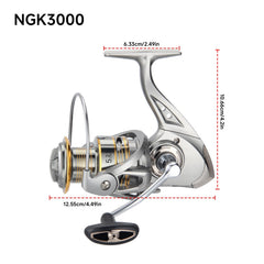 HAUT TON Spinning Reel 9000—durable build handles big-game battles.