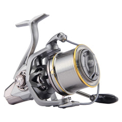 HAUT TON Spinning Reel graphite frame closeup for offshore big game sensitivity.
