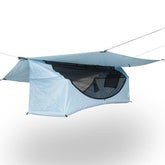 Haven Tent XL lay-flat hammock tent sky blue setup for spacious comfort
