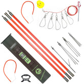 Hawaiian sling fishing spear set assembled with travel pole