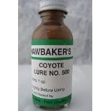 Hawbaker's Coyote Lure 500 bottle for attracting coyotes in the field