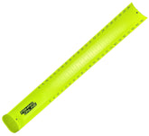 Front view of Hawg Trough 30-inch fluorescent yellow fish measuring board with raised lines and numbers