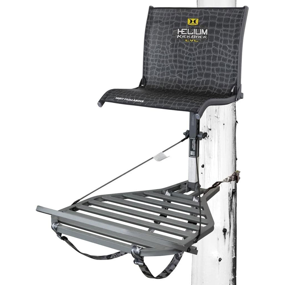 Hawk Helium Kickback XL platform offers stable footing for confident hunts.