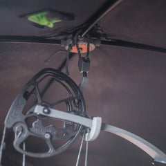 Ground blinds setup showing Hawk Hookster's 40 lb capacity
