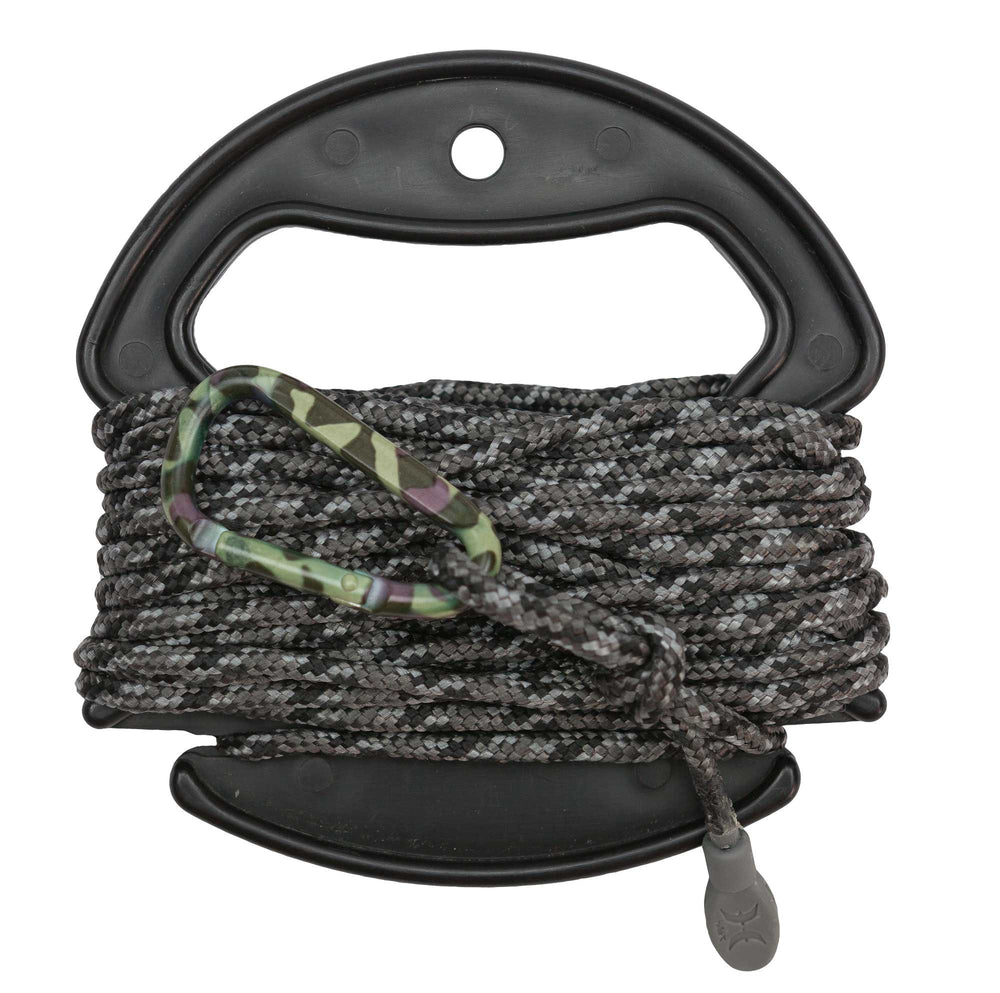 HAWK PERFORMANCE 4mm braided rope in camouflage for secure treestand setup.