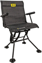 Hawk Stealth Spin Chair in full blind setup with silent 360-degree rotation.