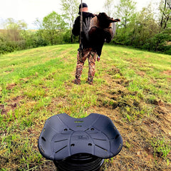 Hawk Treestands Buck Seat on ground use demonstrates versatile field setup.