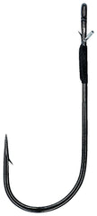 Hayabusa FPP straight worm hook with monofilament bait keeper boosts flipping in heavy cover