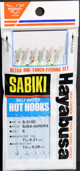 Hayabusa S-510E-6 Sabiki rig ready for multi-species fishing.