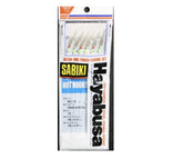 Hayabusa Saba-Aurora hot hooks size 12 ready for quick bait setup on the water.