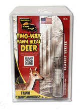 Haydel's FB-90 front view shows the two-way fawn bleat call for field use.