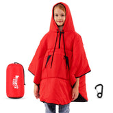 Hazli comfortable wearable stadium blanket folded for easy carry, ideal for camping warmth.