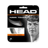 HEAD Hawk Touch 16-1.30mm tennis string in anthracite, package ready for restringing