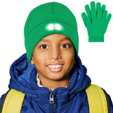 HEAD LIGHTZ kids beanie with built-in LED light for hands-free visibility.