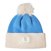 HEAD LIGHTZ Headlightz Pom Pom Beanie with LED light for hands-free visibility.