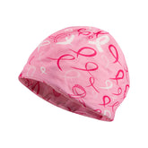 Front view of pink Heart Beanie Chemo Hat