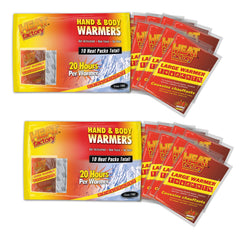 Heat Factory large hand and body warmer in 10-pack for pockets and sleeping bags for outdoor warmth
